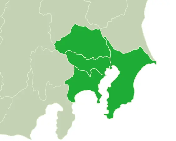 関東エリアの地図