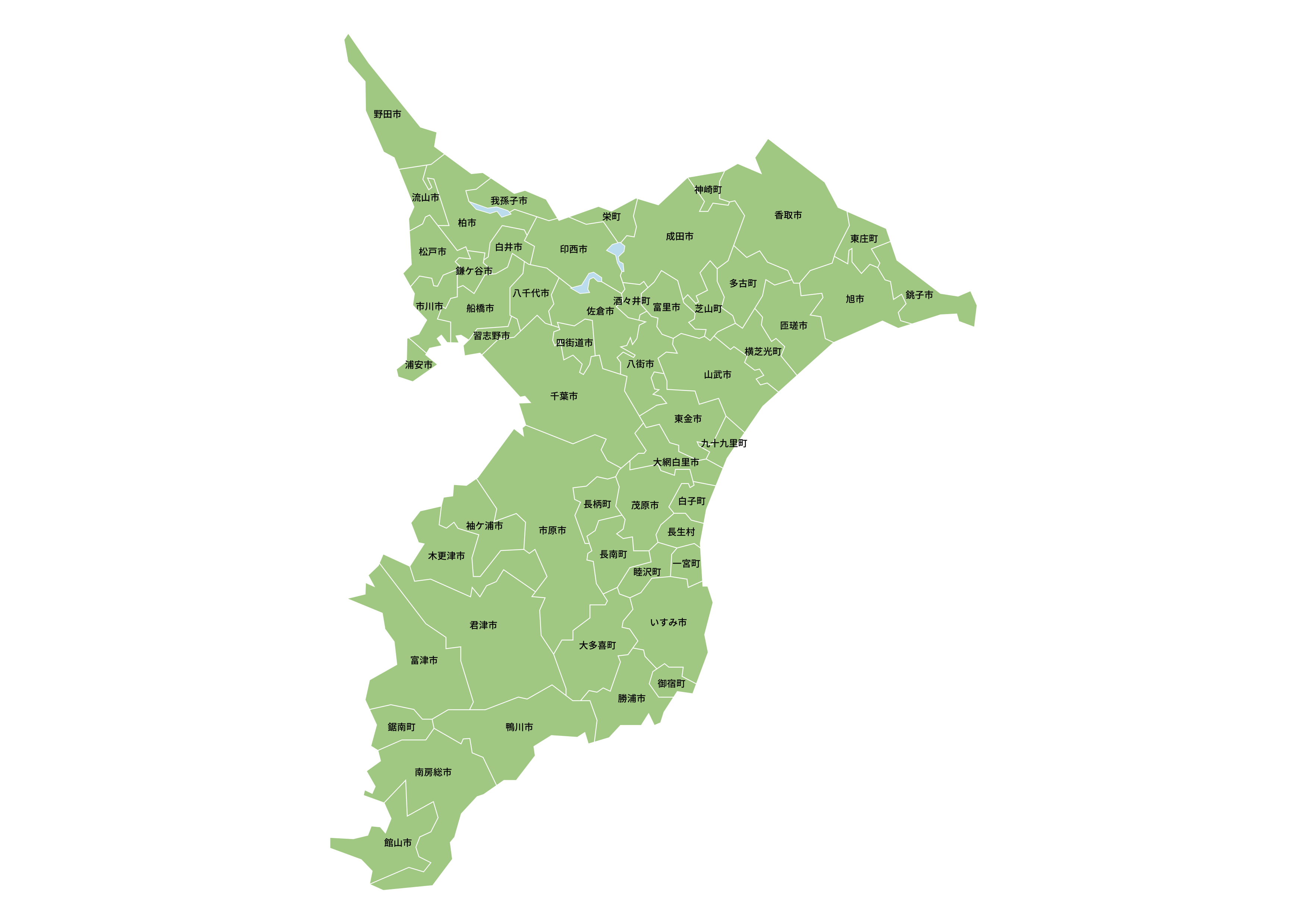 千葉県の対応エリア地図