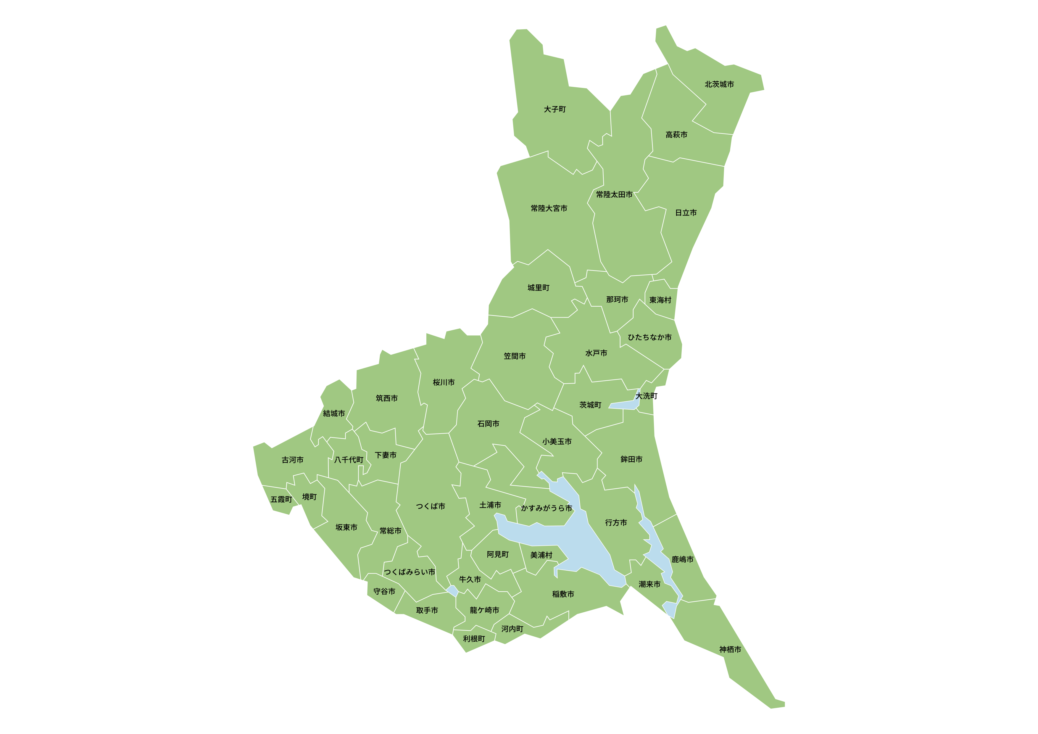 茨城県の対応エリア地図