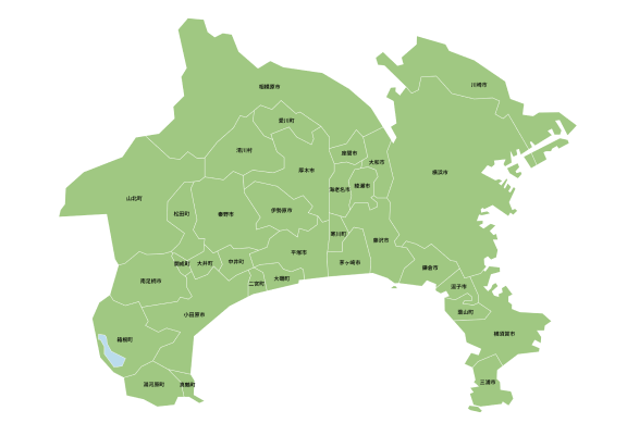 神奈川県の対応エリア地図