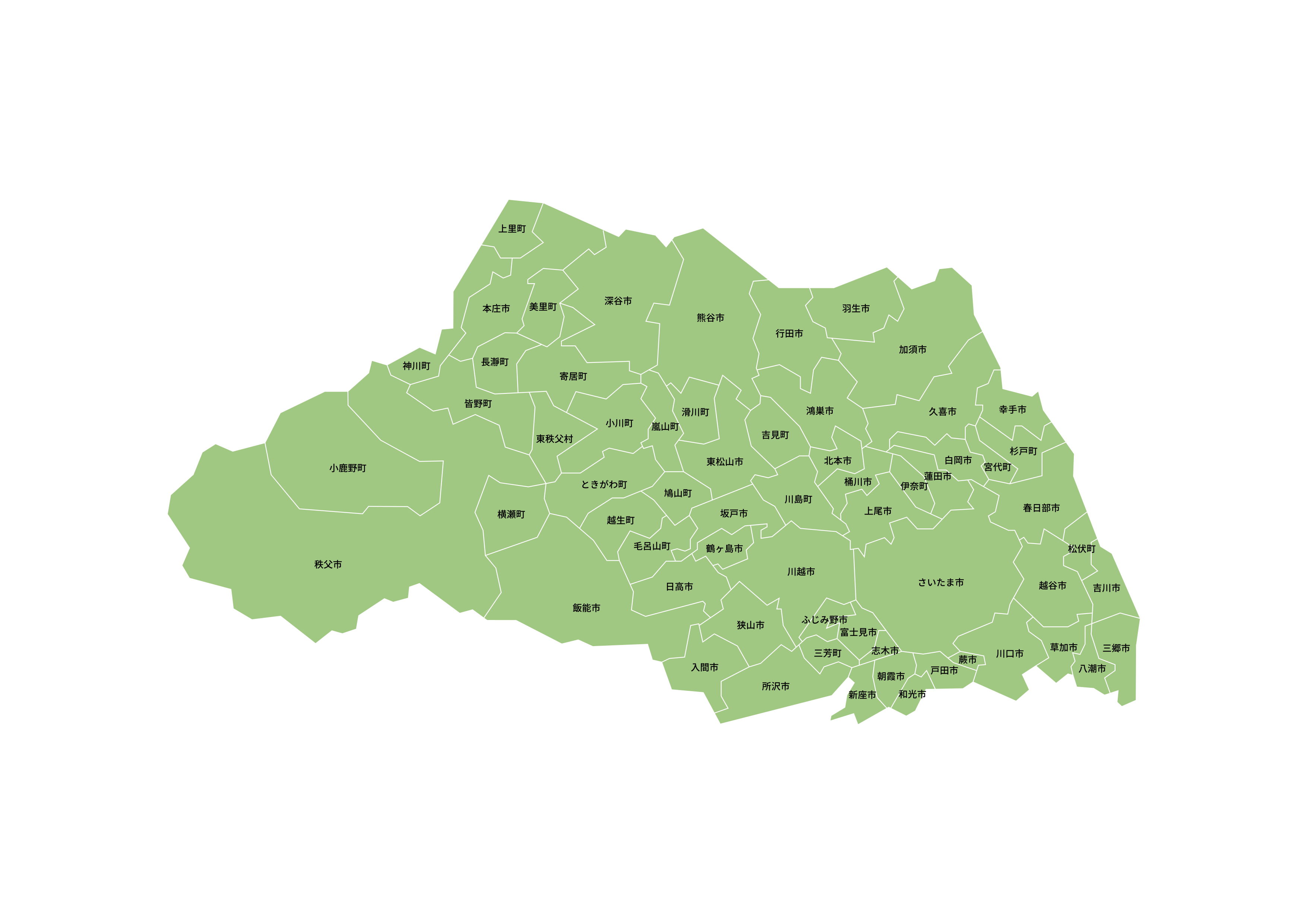 埼玉県の対応エリア地図